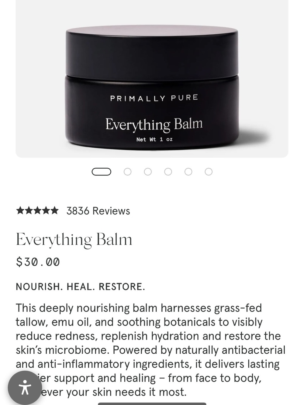 Primally Pure Everything Balm 1oz.